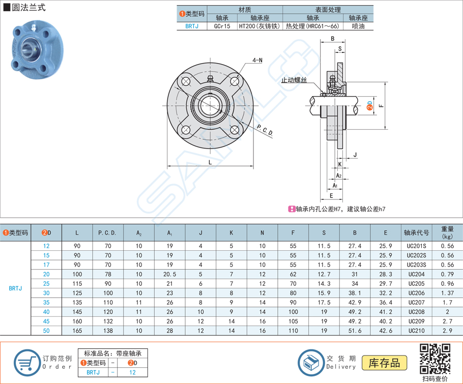 滑台轴承，带座轴承，轴承不变